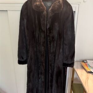Dark Brown Mink Fur Coat